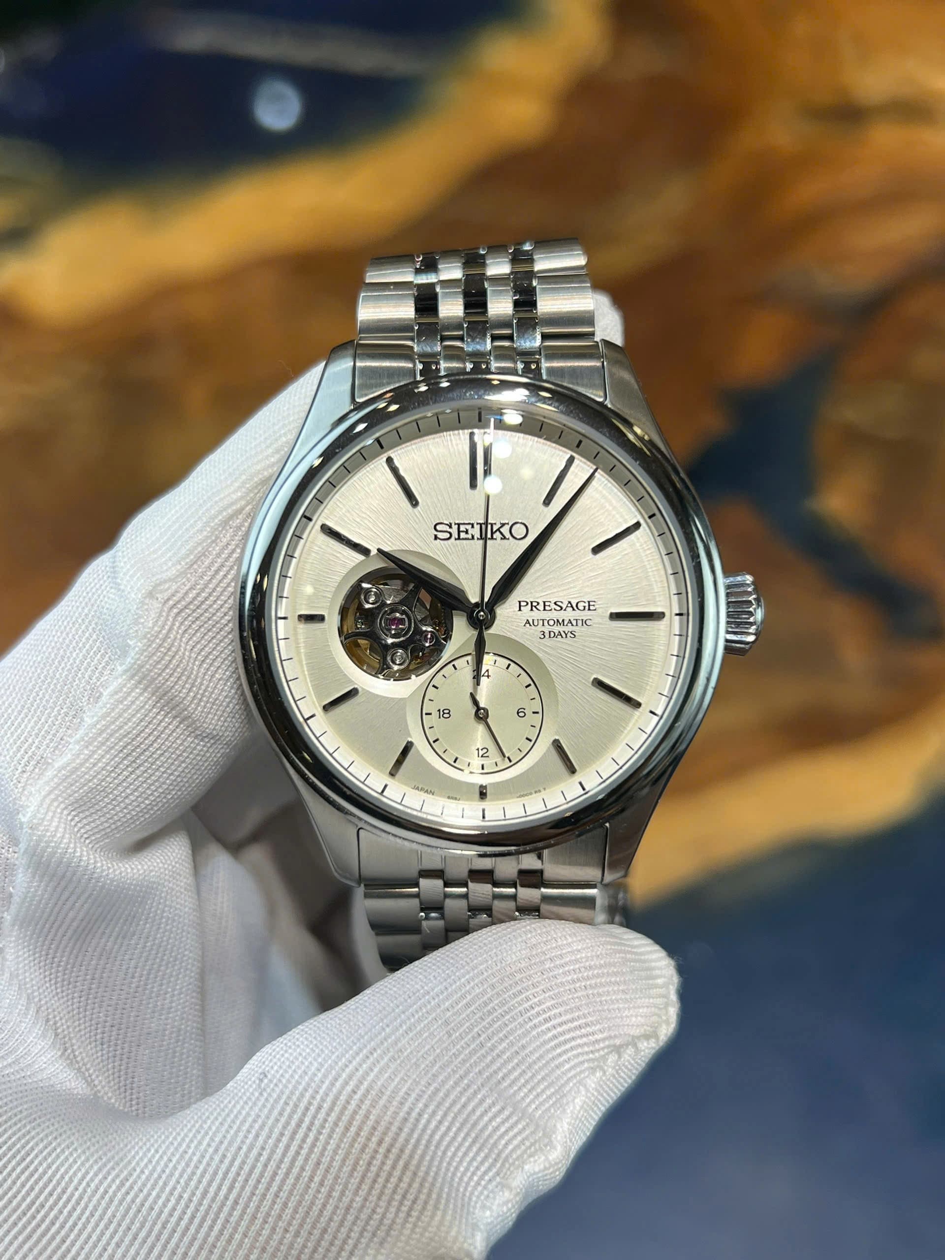 Seiko Presage Classic Series SARJ007 Automatic Men's Watch – White Dial, Stainless Steel