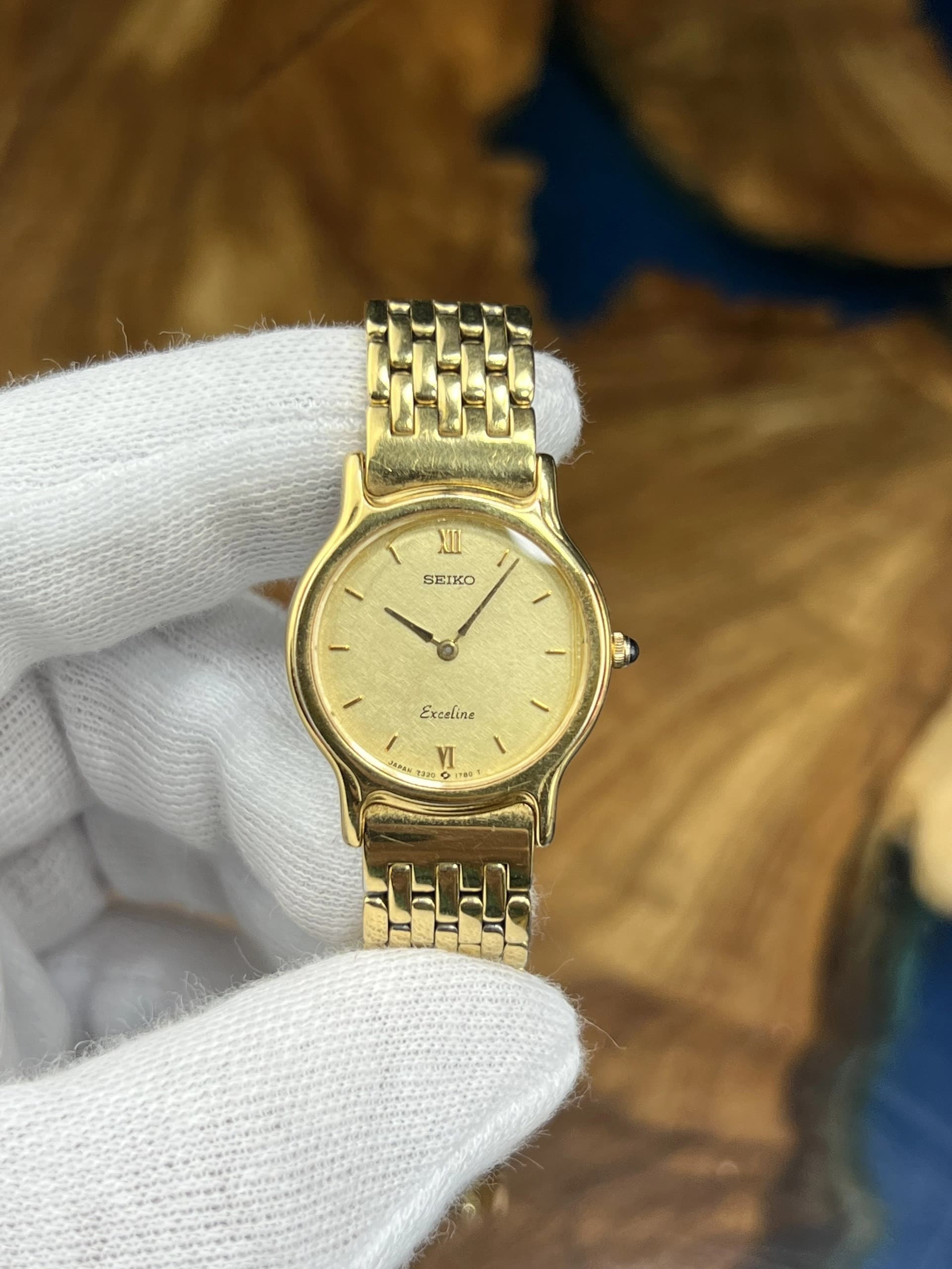 Seiko Exceline Women’s Quartz Watch 22.5mm Gold Dial & Bracelet