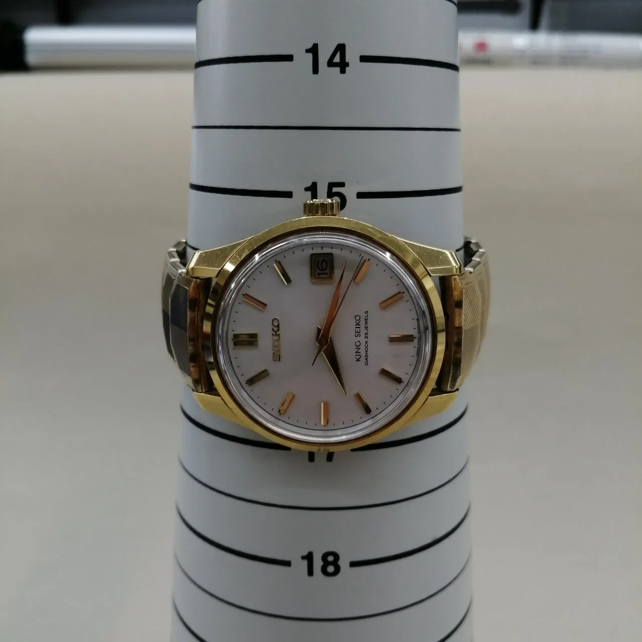 Seiko King Seiko 4402-8000 – Manual-wind Date – 36 mm – Gold-tone Case – Vintage Japan (1960s)