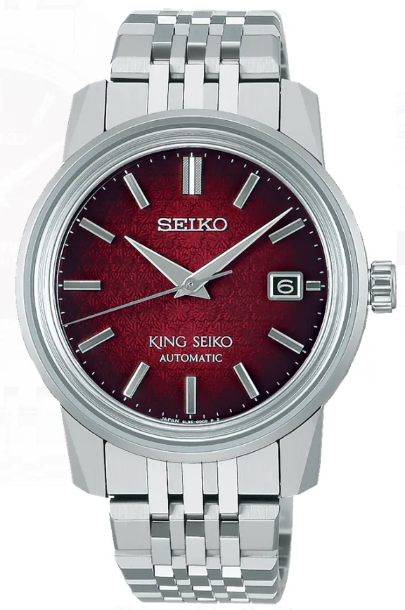 King Seiko SDKA011 – 6L35 Automatic – Red “Plum Blossom” Dial – 38.6 mm